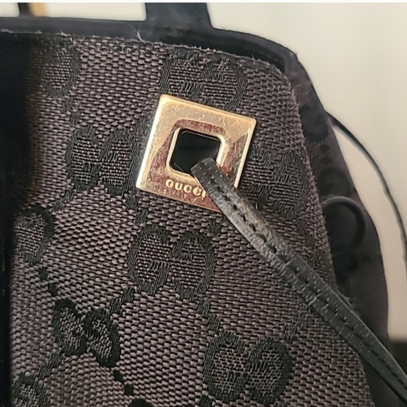 GUCCI VINTAGE EARLY 2000'S GG CANVAS TOTE/SHOULDER BAG CANVAS/LEATHER - Picture 5 of 15